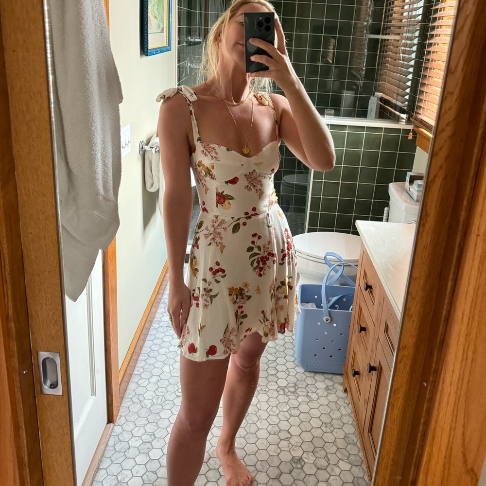 Reformation Niara Mini Dress in Fruity size 4